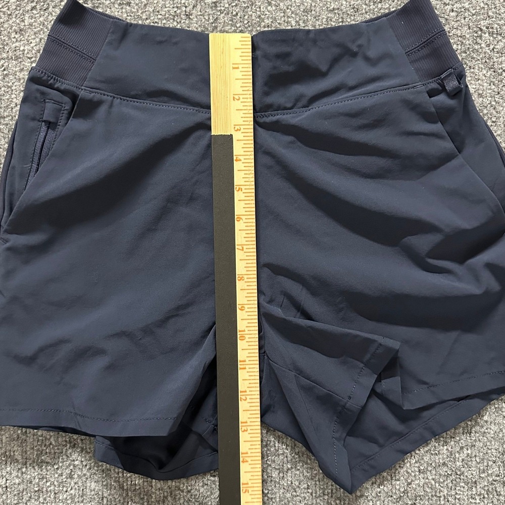 Athleta Trekkie North Shorts Womens Size 4 Navy Blue Hiking Athletic Pockets